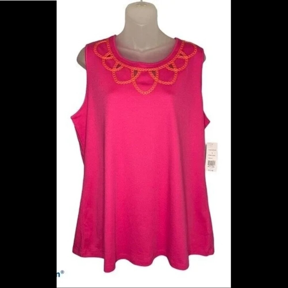 Kim Rogers Pink Baja Beach Tank Top Size X Large - XXL NWT